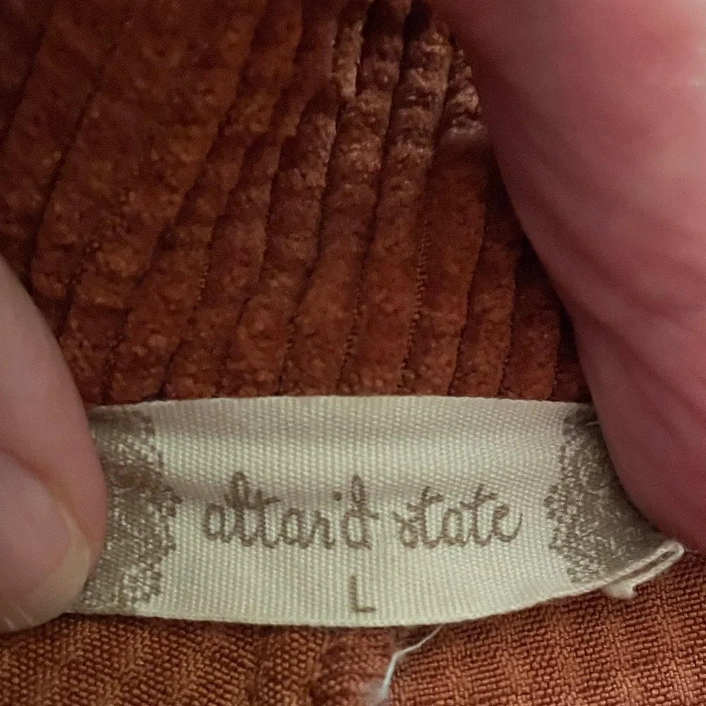 Altar'd State Rust Corduroy High Waist Shorts - Picture 3 of 3